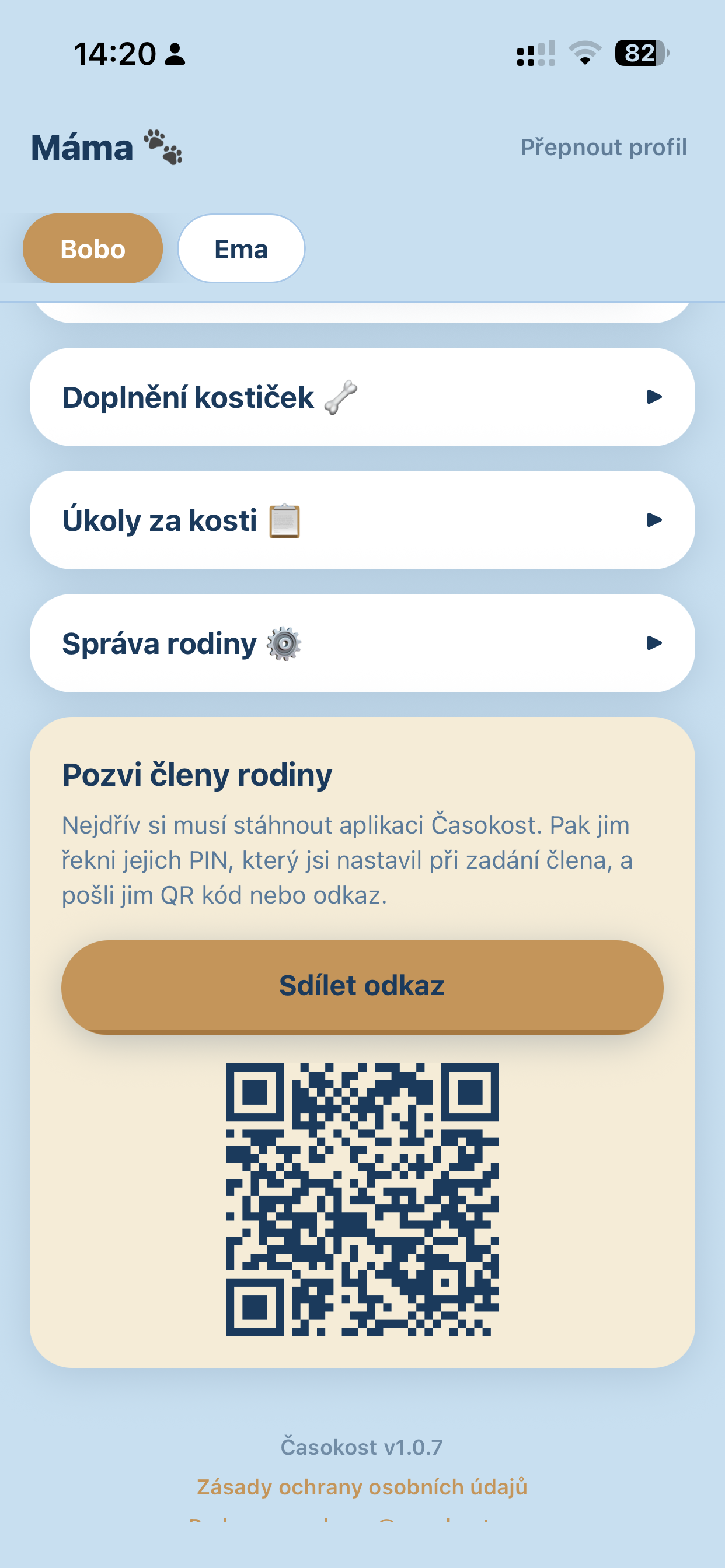 Pozvat rodinu